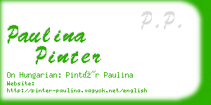paulina pinter business card